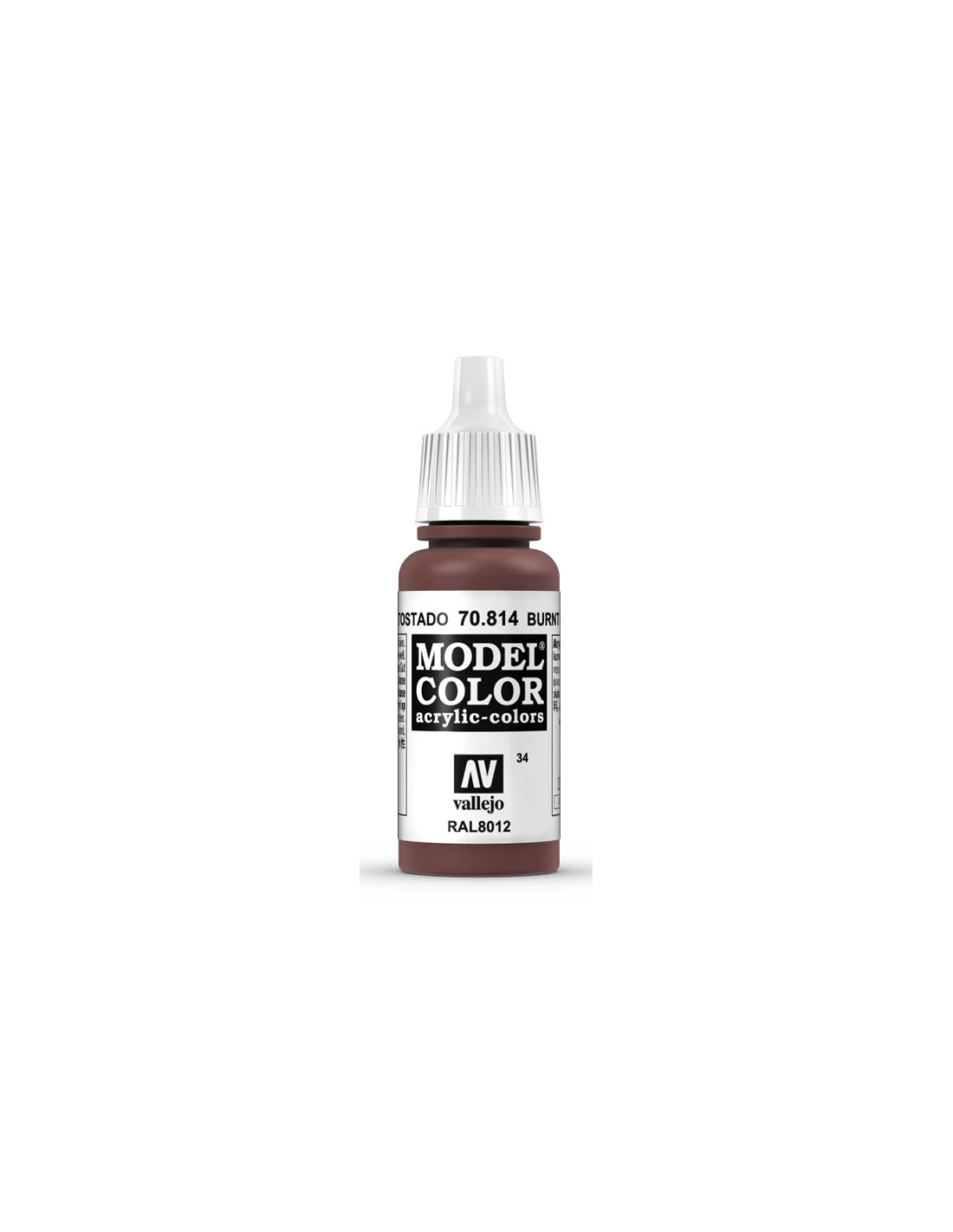 Model Color Pintura Acrílica Mate 17 Ml (814 Rojo Tostado RAL 8012 ...