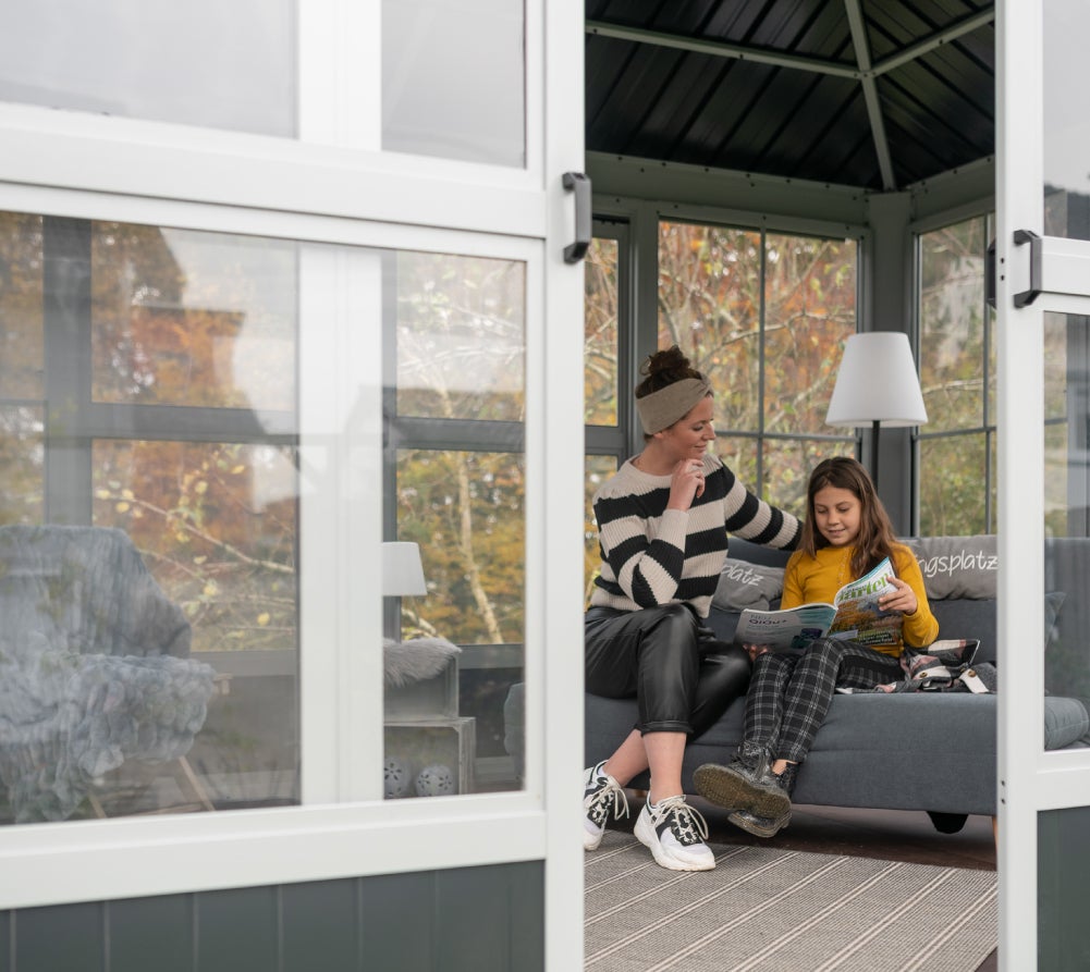 Sojag Pavillon en aluminium & Jardin d'hiver Olan 1014 | Blanc | 436x311x291 cm - 8