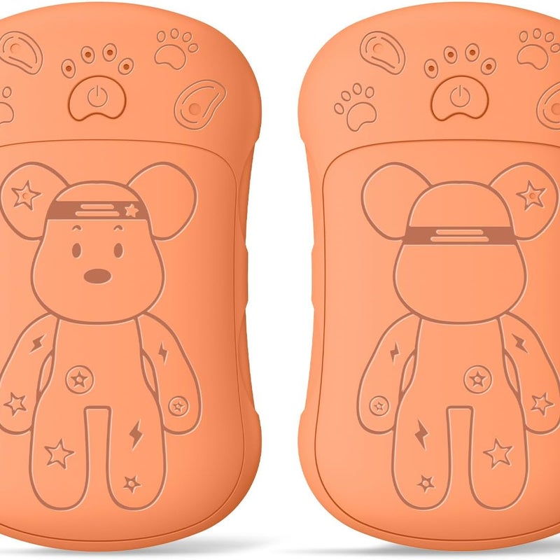 Ogrzewacze do rąk z akumulatorem (2 sztuki), elektryczny ogrzewacz do rąk 2 w 1, ogrzewanie dwustronne, odpowiedni dla mężczyzn i kobiet, kolor pomar