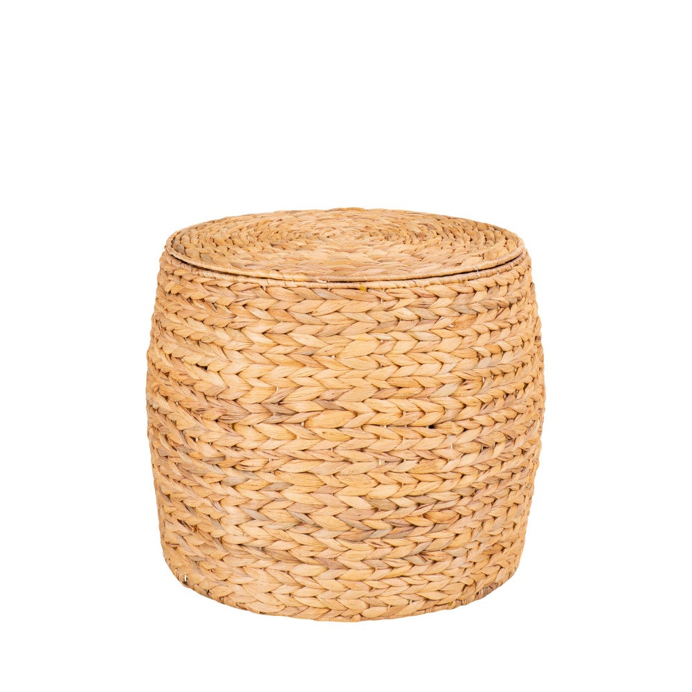 Delia stół narożny Ø43cm z przechowywania naturalny.
