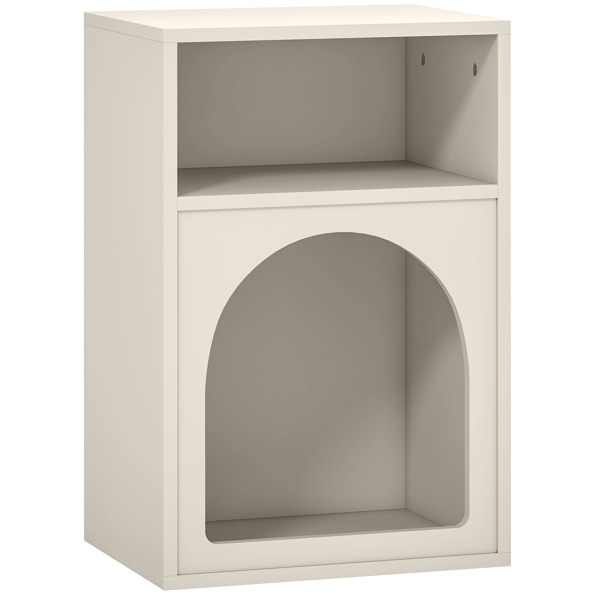 Homcom  Mesita De Noche Mdf 40X30x60 Cm 83D-017V00cw Crema , Leroy Merlin