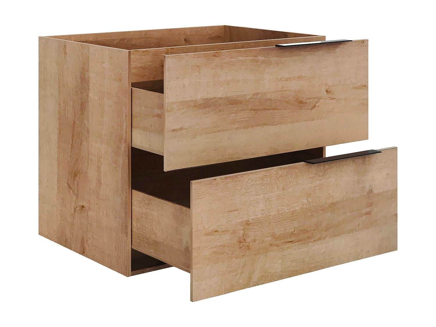 Meuble sous vasque suspendu - Coloris naturel clair - 60 cm - NISAYA - 4