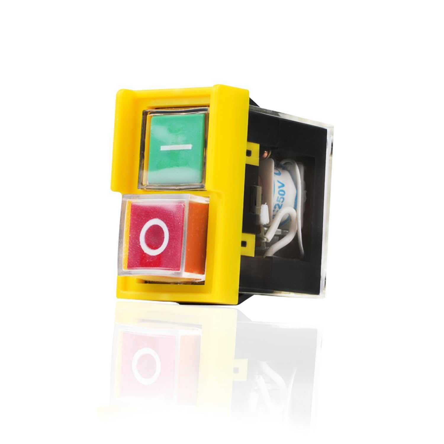 Jadeshay Interrupteur D'Arrêt D'Urgence Étanche KJD6-5E4 AC 250V 6A - Bouton-Poussoir ON/OFF Sécurité Machines