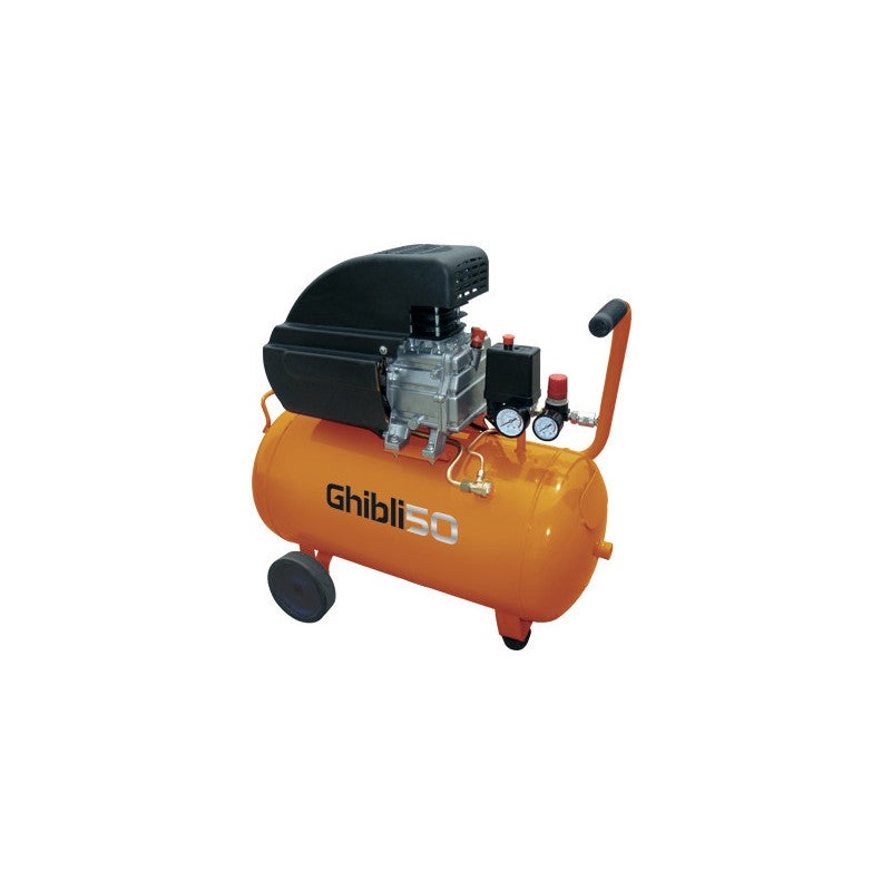 Compresor con ruedas Ghibli 50L, 2 HP, 8 bar, automático - Brixo ...