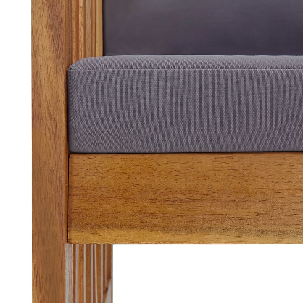 Maison Exclusive - Salon de jardin 3 pcs avec coussins Bois d'acacia massif - 7
