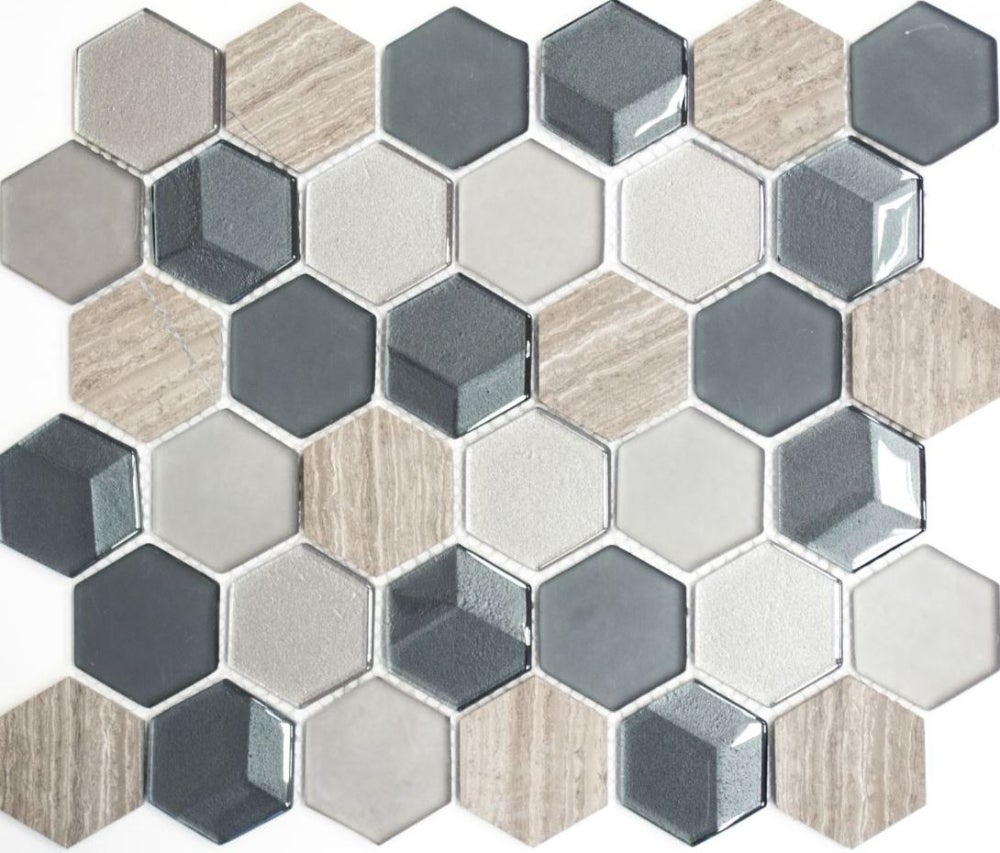 Mosaico vetro Kimka White bianco | Leroy Merlin