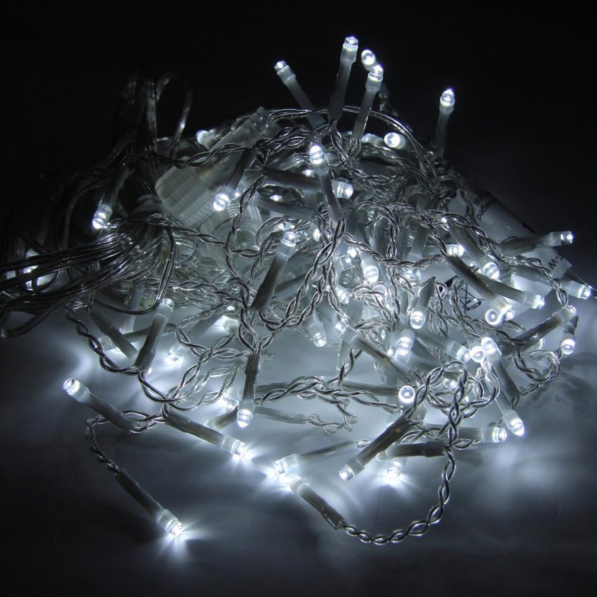 Guirlande LED Rideaux 220V IP44 3M, 8 modes - câble transparent - MultiCouleur / 140 LED - SILUMEN - 6