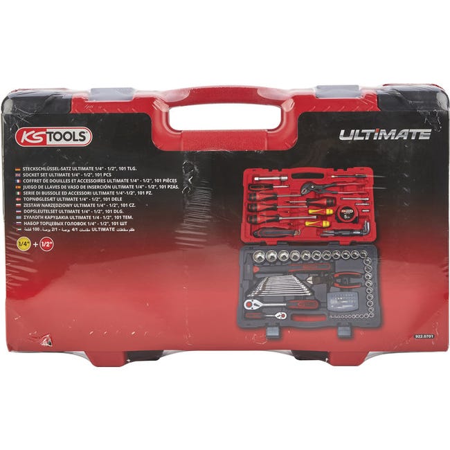 AnnonceKS Tools 1/4+1/2 Coffret de douilles, 70 pcs AnnonceKS Tools 1/4+1/2 Coffret de douilles, 70 pcs