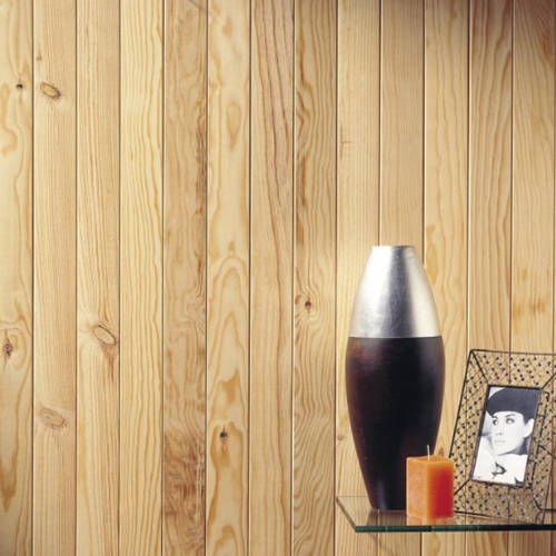 Lot de 5 lames de bardage en bois de pin naturel à rainures et languettes 1,6x9,5x100 cm (0,47 m2) - 3