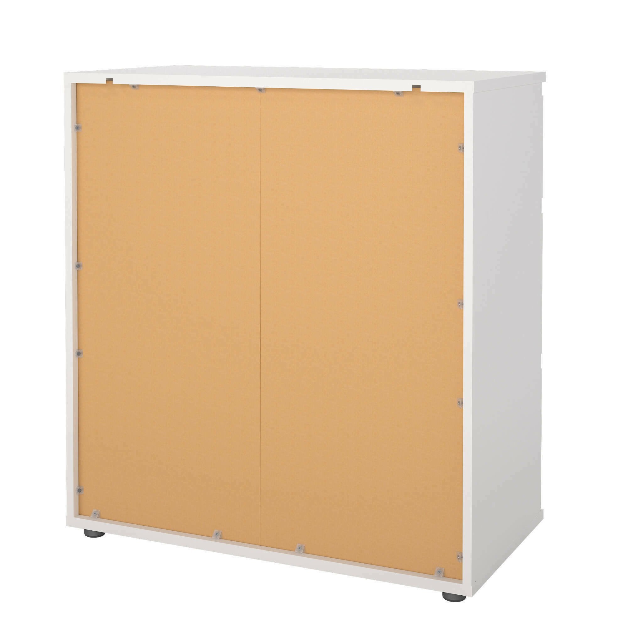 Commode Pomme, Commode polyvalente, Commode de chambre, Meuble avec tiroirs, 77x40 h84 cm, Blanc - 6