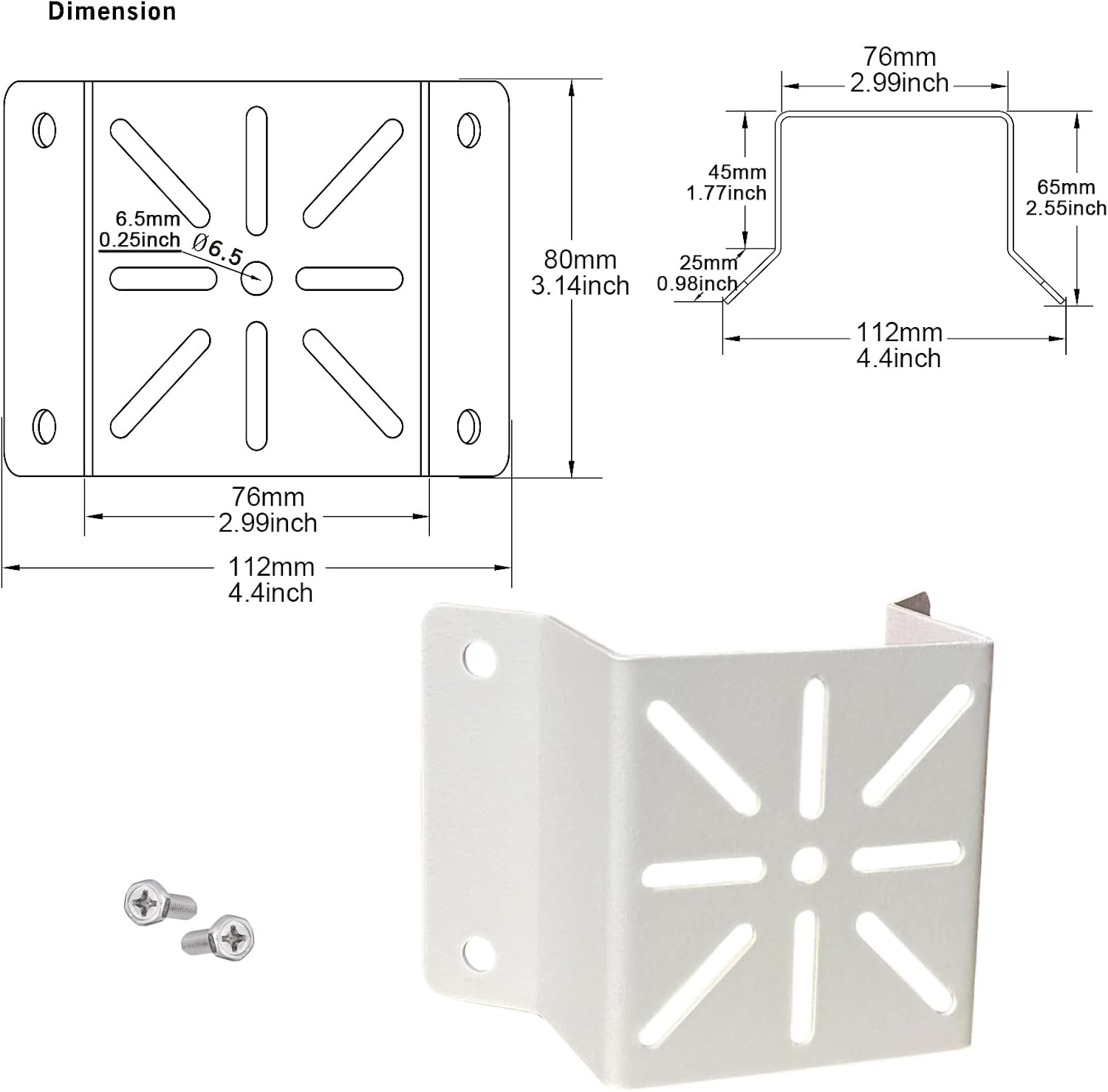 Support mural d'angle pour caméra IP WiFi, support en métal massif pour caméras de sécurité, compatible avec les caméras Dome - 2