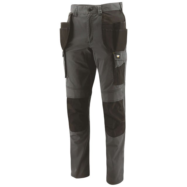 Pantalon de travail renforcé STRETCH multipoches Caterpillar ESSENTIALS Gris / Noir 46