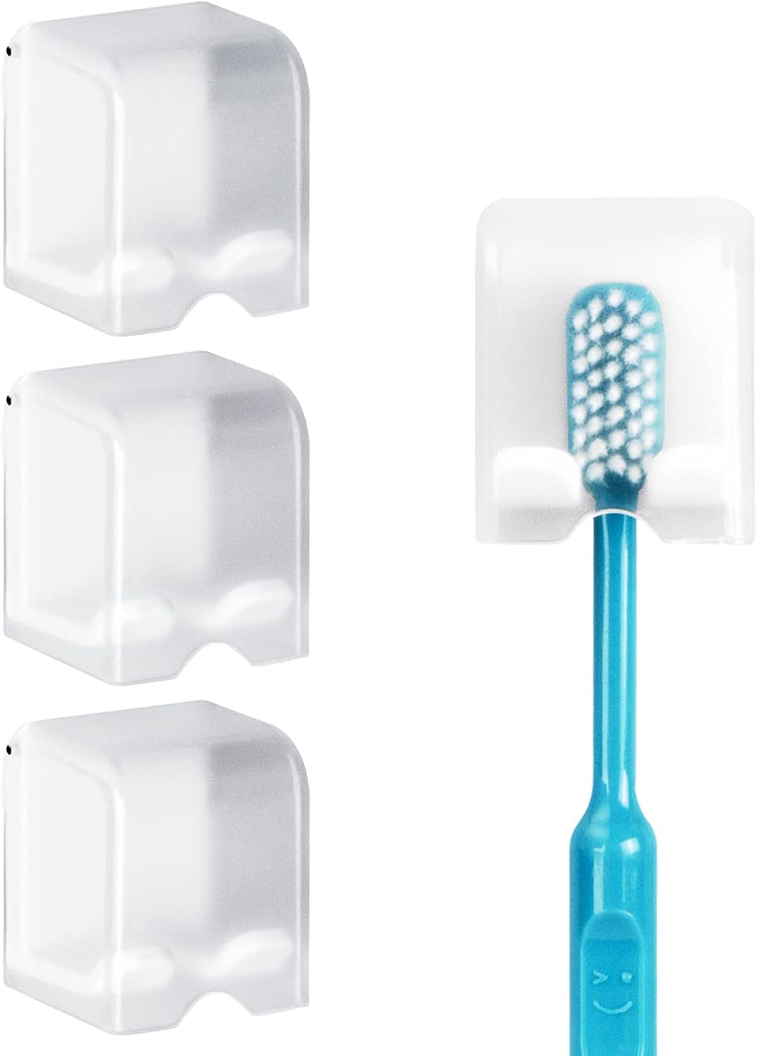 Lot De 4 Supports Muraux Pour Balai Sans Perçage - Crochet Inclus - Acier Inoxydable Noir - Idéal Cuisine, Salle De Bain, Garage