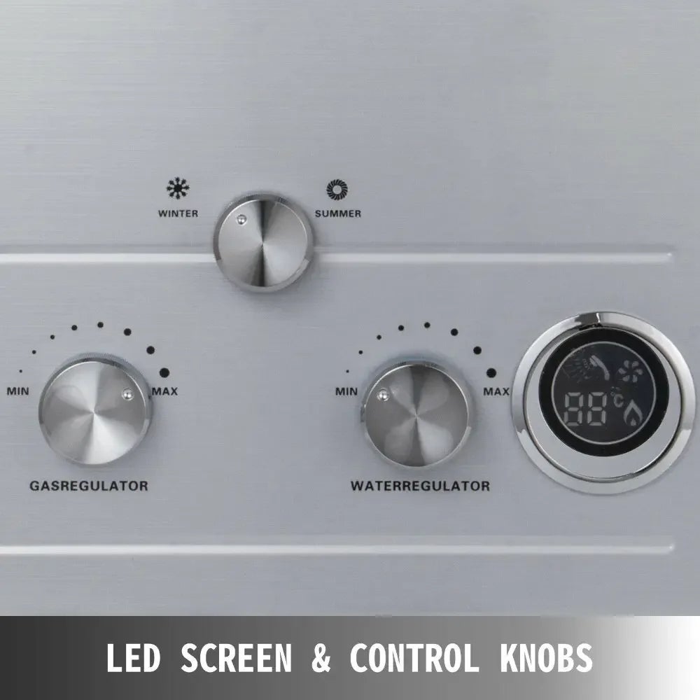 Chauffe-eau numérique au gaz 8 L , en acier inoxydable, sans réservoir, gaz propane, GPL, kits de chauffage, pour camping - 5