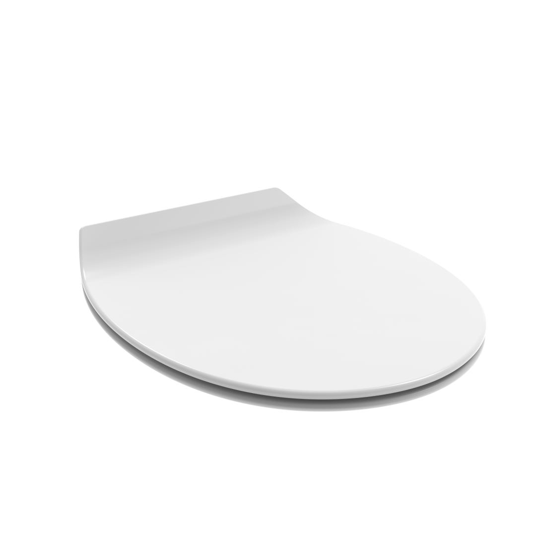 Tapa De Inodoro Universal Con Cierre Suave - Blanco, Medidas 45.5x33.5 Cm (mediana), Bisagras Amortiguadas, Fácil Instalación