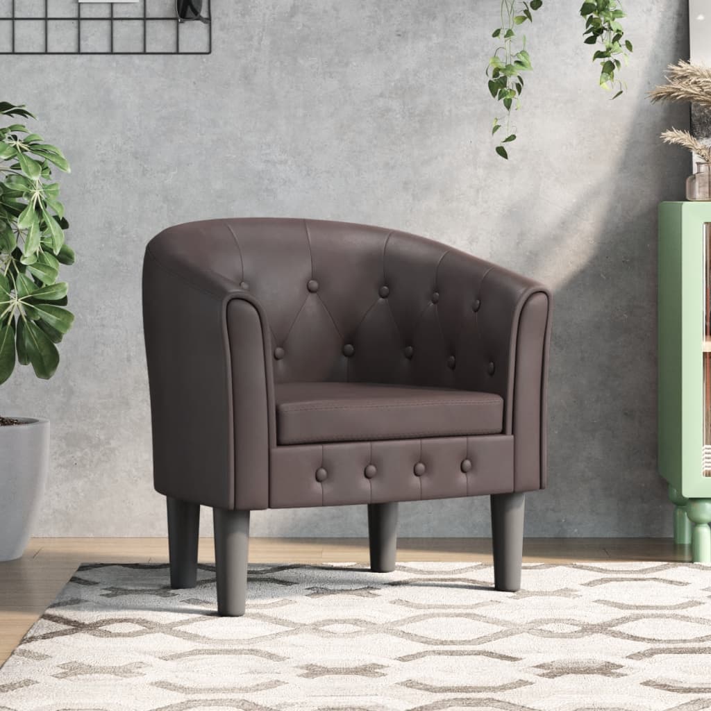 Fauteuil Club En Similicuir Noir Yaheetech – Confortable Et Classique