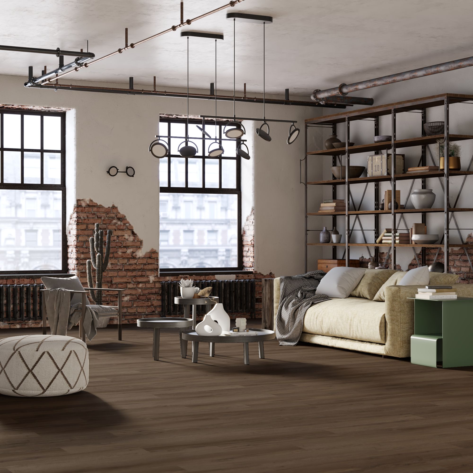 Lame PVC clipsable avec sous-couche intégrée intenso extreme ARTENS - TERAMO Effet bois foncé - 1,54 m²/ 7 Lames - 6