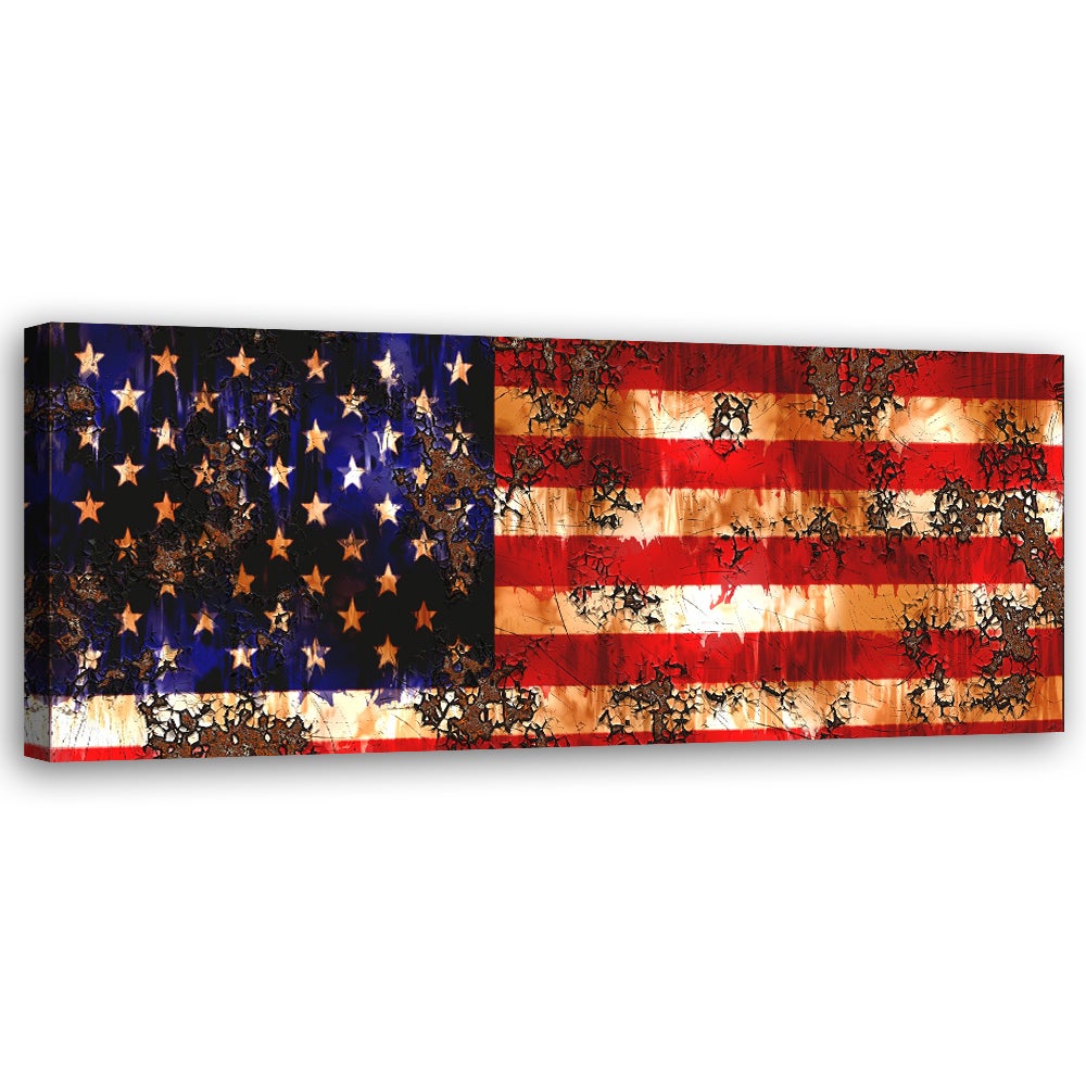 Obraz na płótnie, Flaga USA 120x40