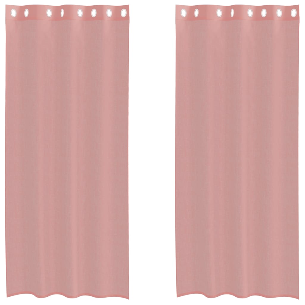 GC GAVENO CAVAILIA Cortinas De Seda Sintética Con Ojales Para Sala De Estar, 100% Poliéster, Cortinas Totalmente Forradas, Rosa Rubor, 90 X 108 Pulgadas
