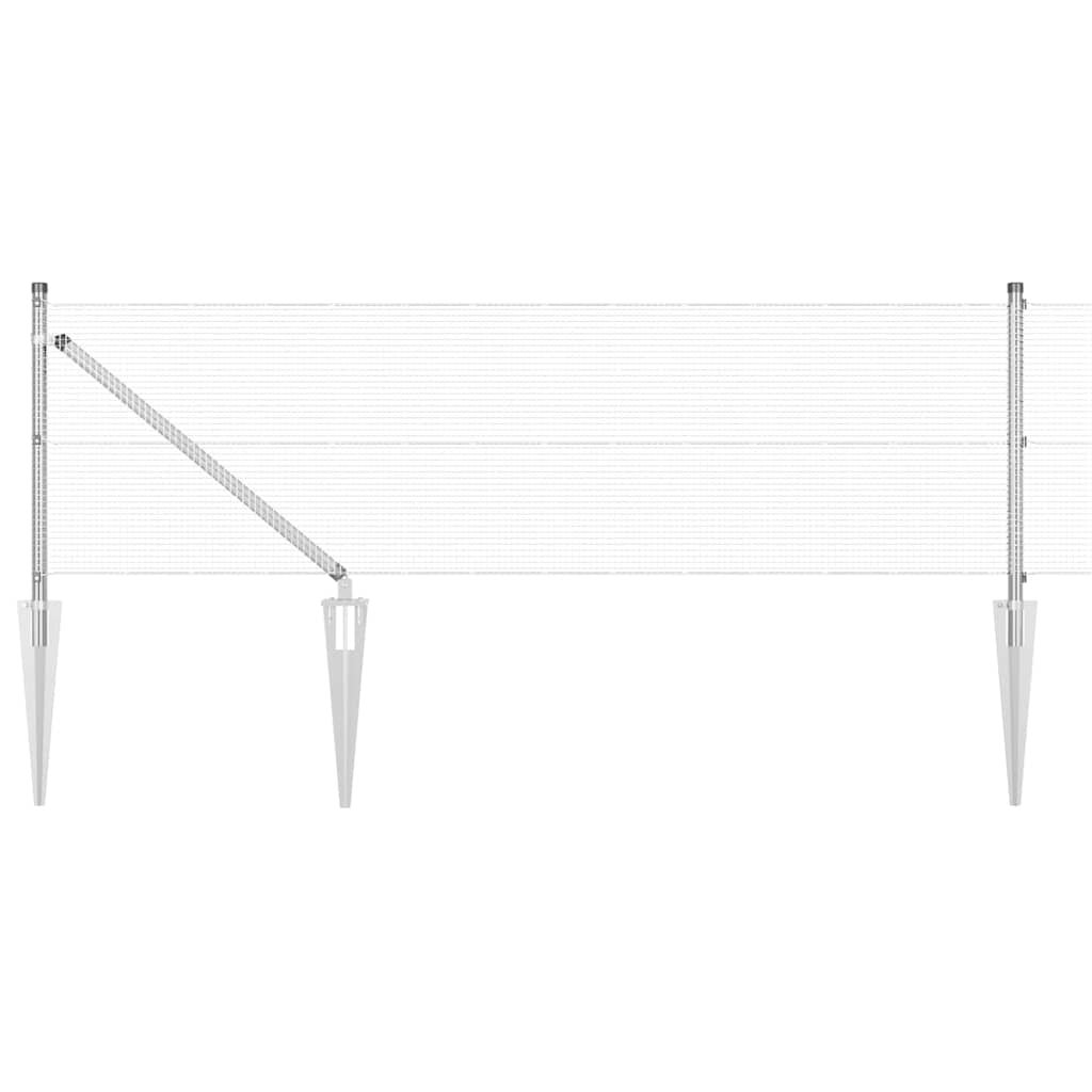 Clôture avec poteaux Argent 05 x 100 m Acier - 2