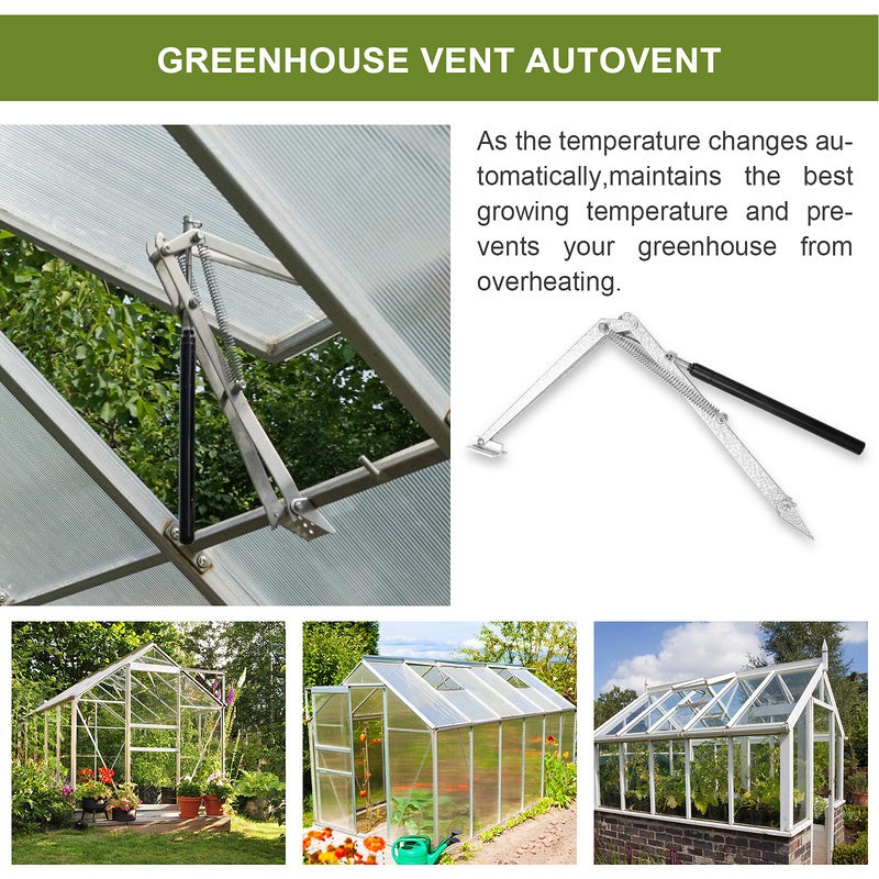 Kit d'ouverture automatique de fenêtre de serre,cylindre de remplacement sensible à la chaleur solaire, ouvre-évent de toit, double ressort - 5