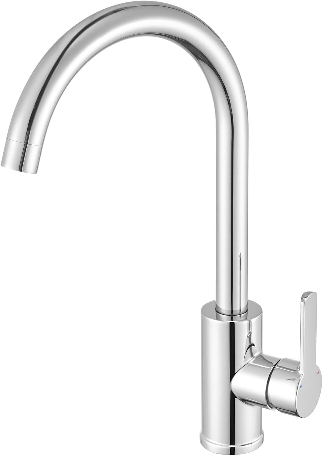 Elegancka bateria kuchenna, bateria obrotowa 360°, wysoka, wyciągana wylewka, mieszacz wody ciepłej i zimnej.