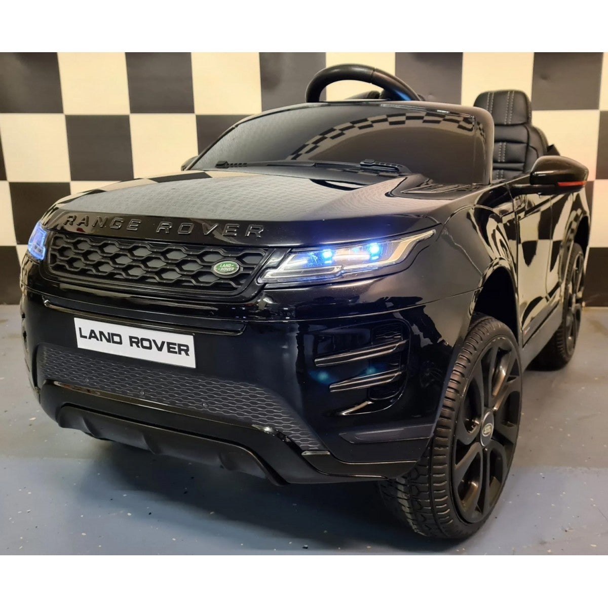 Auto Elettrica Range Rover Per Bambini FINOOS – 12V, 2 Posti, Telecomando 2,4 GHz, Nera