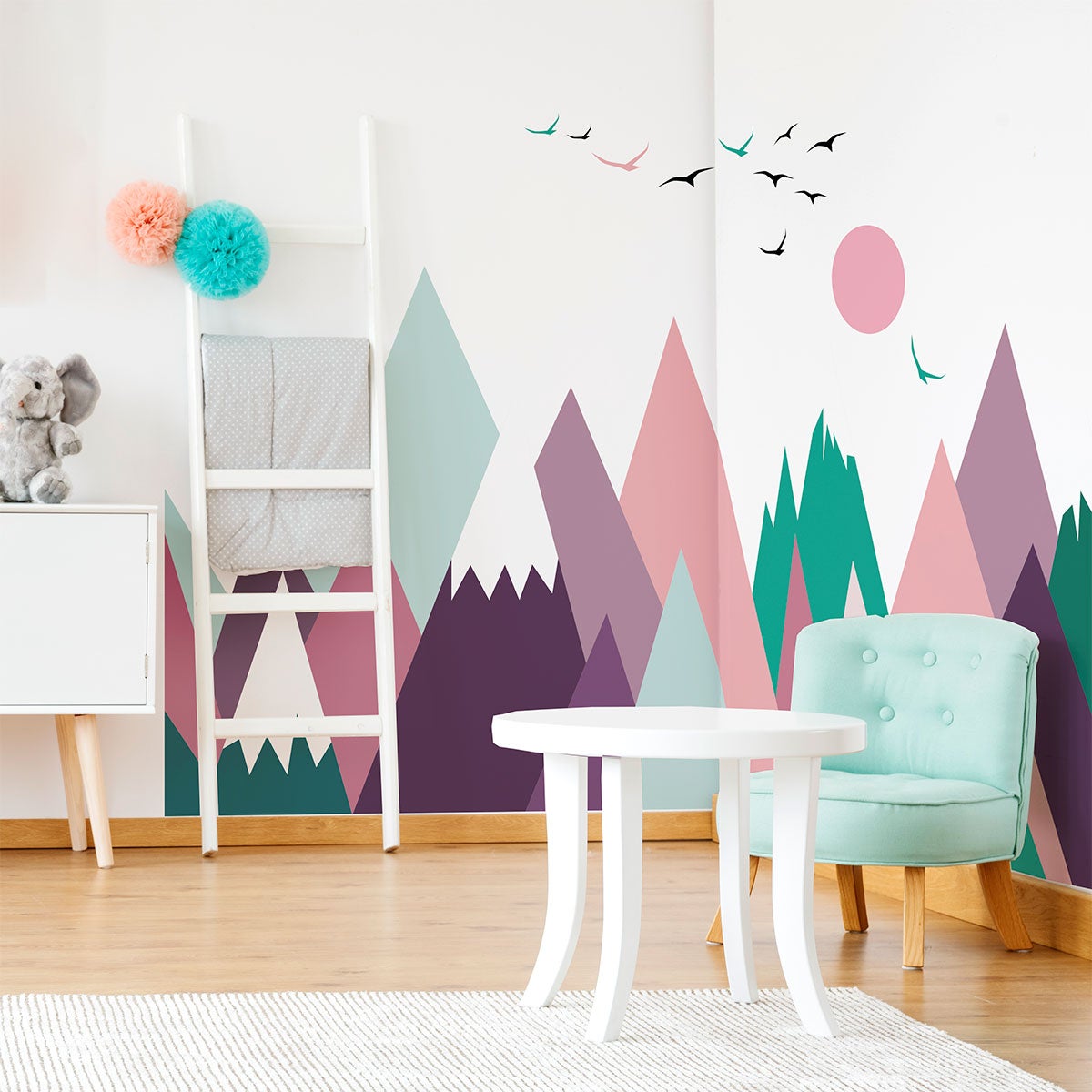 Adesivo bambino di montagna scandinavo anielka - Sticker adesivo - adesivi murali - 40x60cm - 3