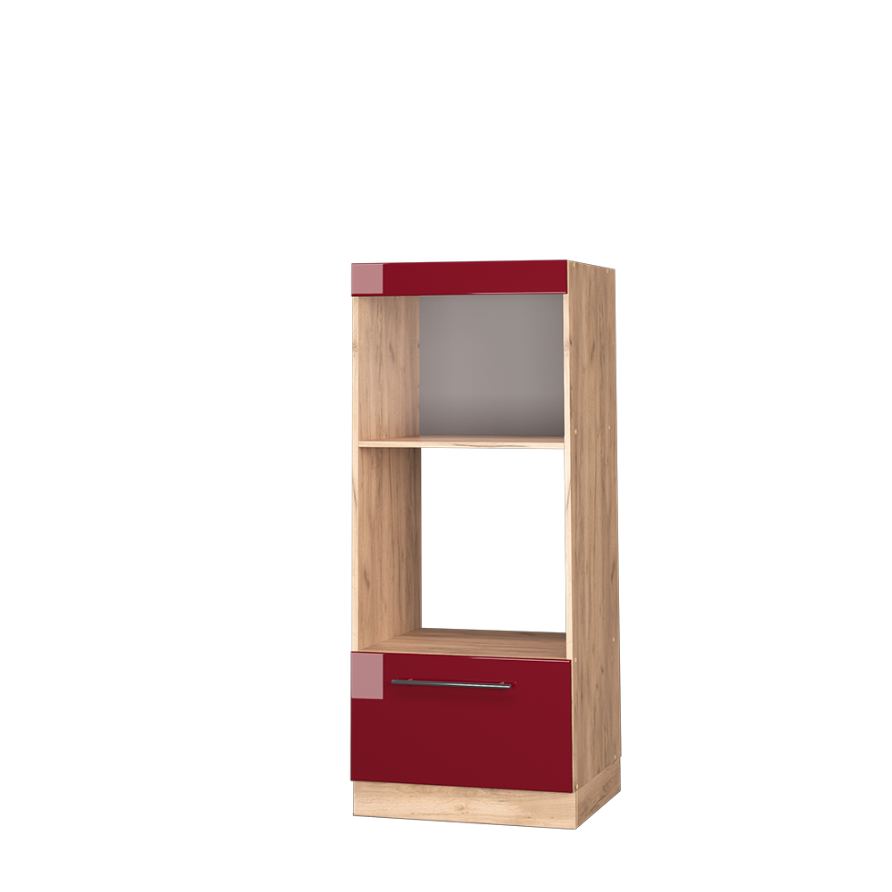 Vicco Szafka do mikrofalówki Fame-Line, Bordowa Czerwień wysoki połysk, 60 cm otwarty