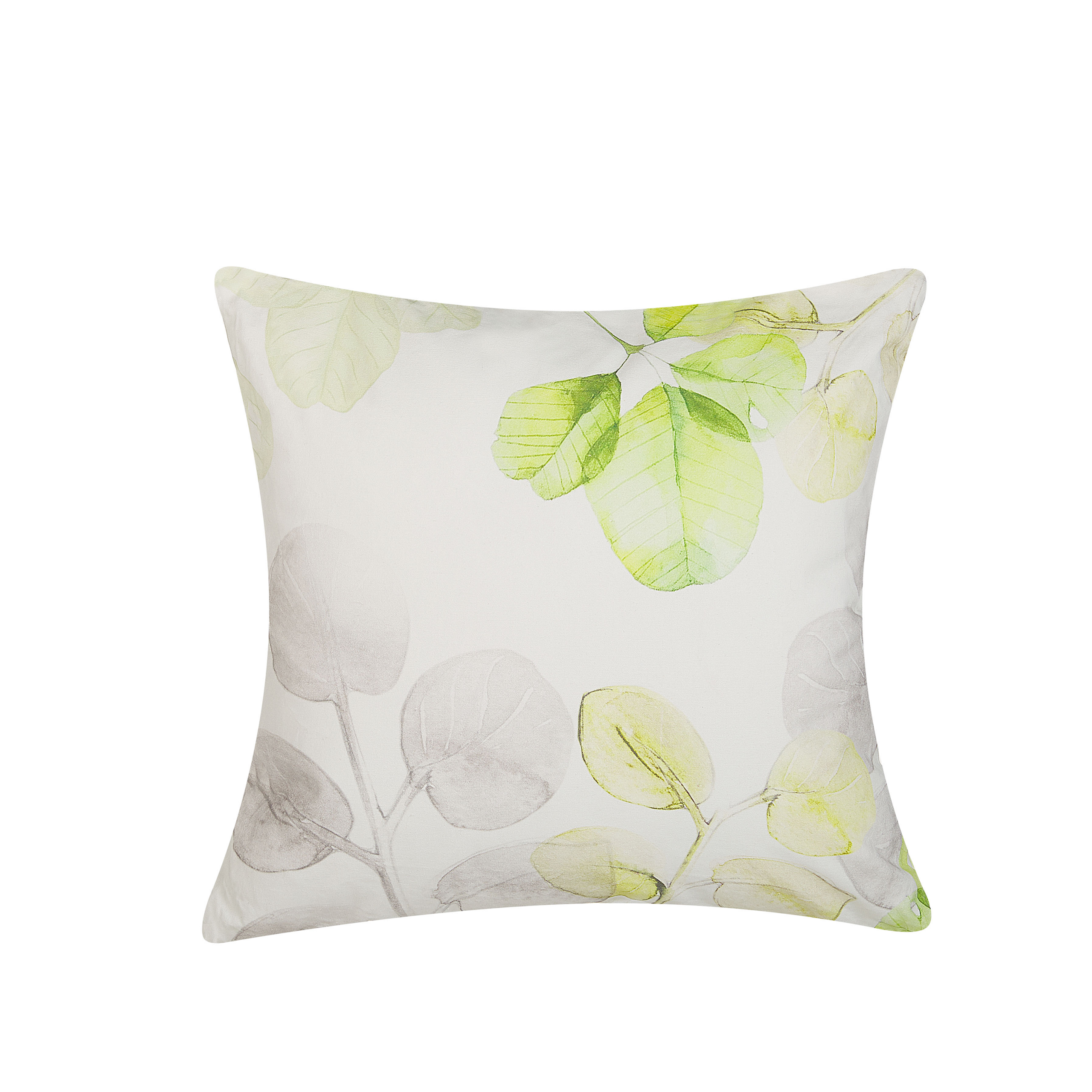 Pernă decorativă PEPEROMIA Bumbac 45 x 45 cm Alb Imprimeu botanic