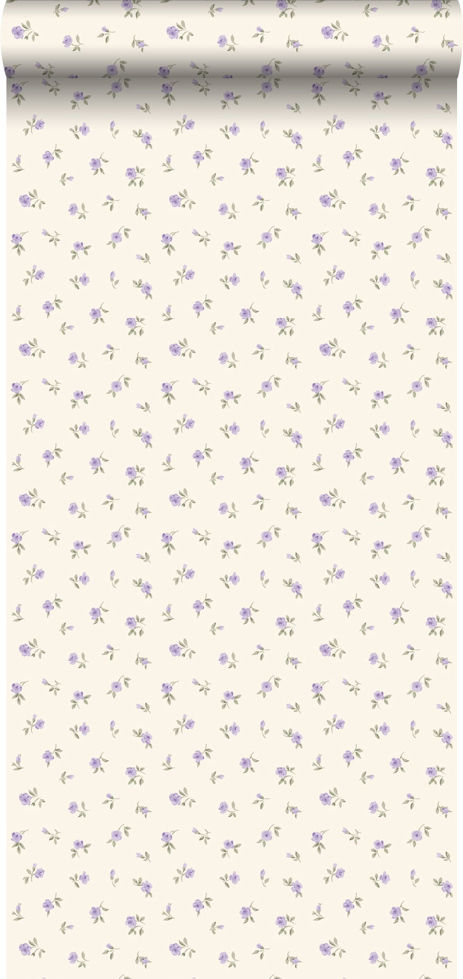 Tapeta małe różyczki fioletowym - 53 cm x 10.05 m - ESTAHOME