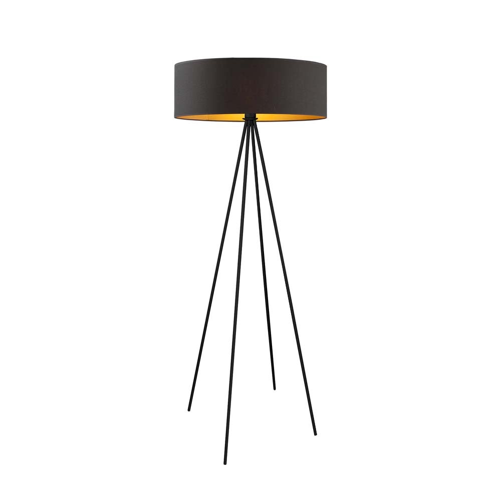 Lampa stojąca podłogowa trójnóg z abażurem walec SOLARIS