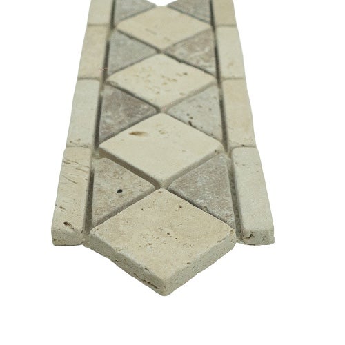 Albedo Pierre - Listel en Travertin Mix - Diagonal