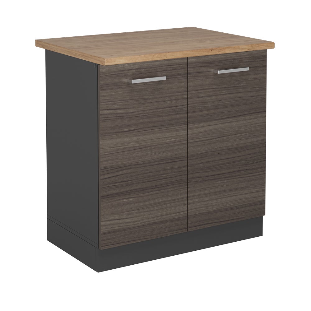 Vicco Szafka pod zlew R-Line, Szlachetna szarość, 80 cm , BP Dąb
