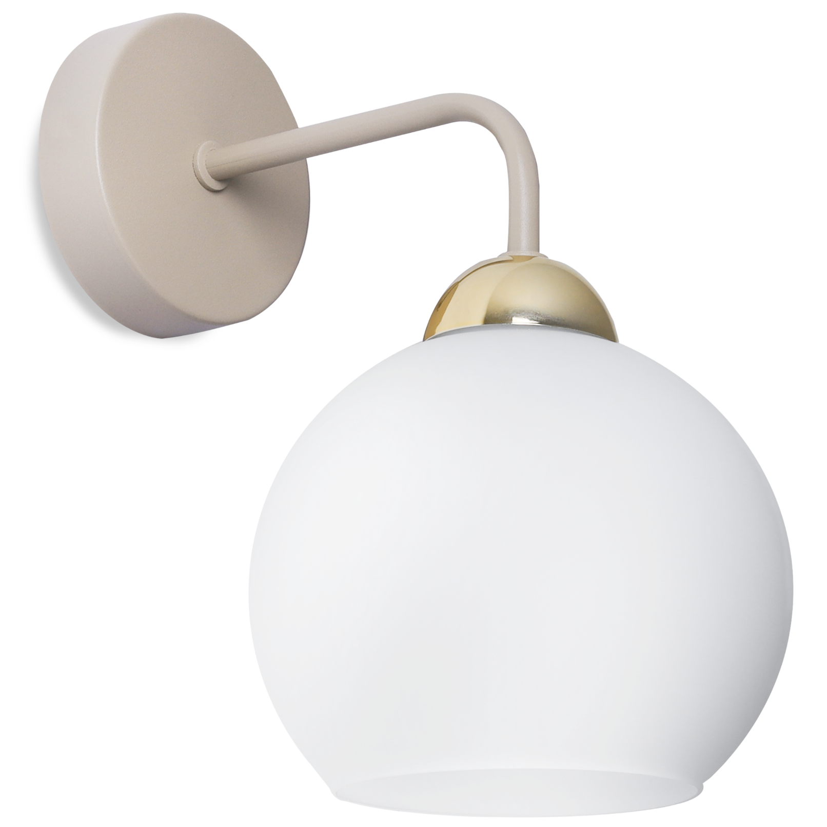 Aplica de perete Light Home LH Modena 1x E27 joasă cașmir/alb/auriu