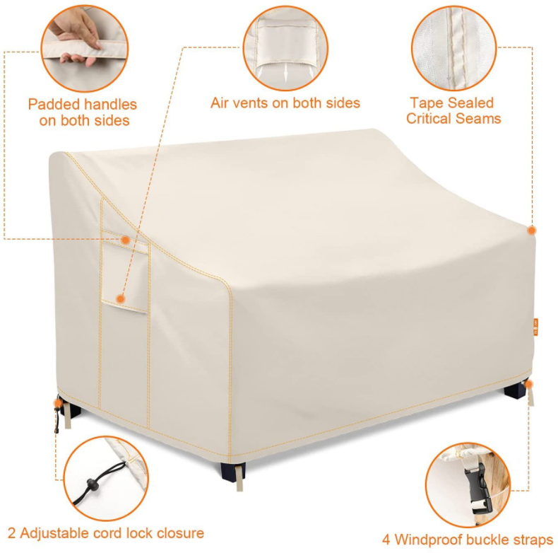 Funda para muebles de jardín, lona impermeable, 137*96*73/50 cm, tejido ...