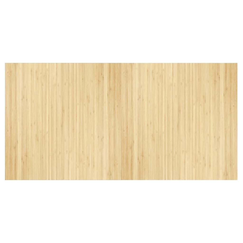 Tapis rectangulaire naturel clair 100x200 bambou - 2
