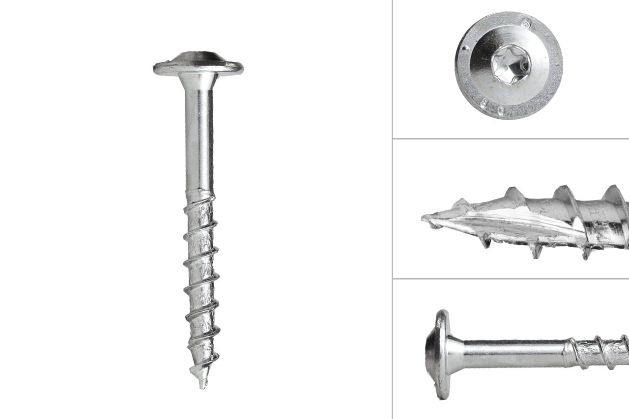 Viti Doppio Filetto Metrico-Legno Assemblate (Vite 3 Dadi DIN 934 3 Rondelle DIN 125