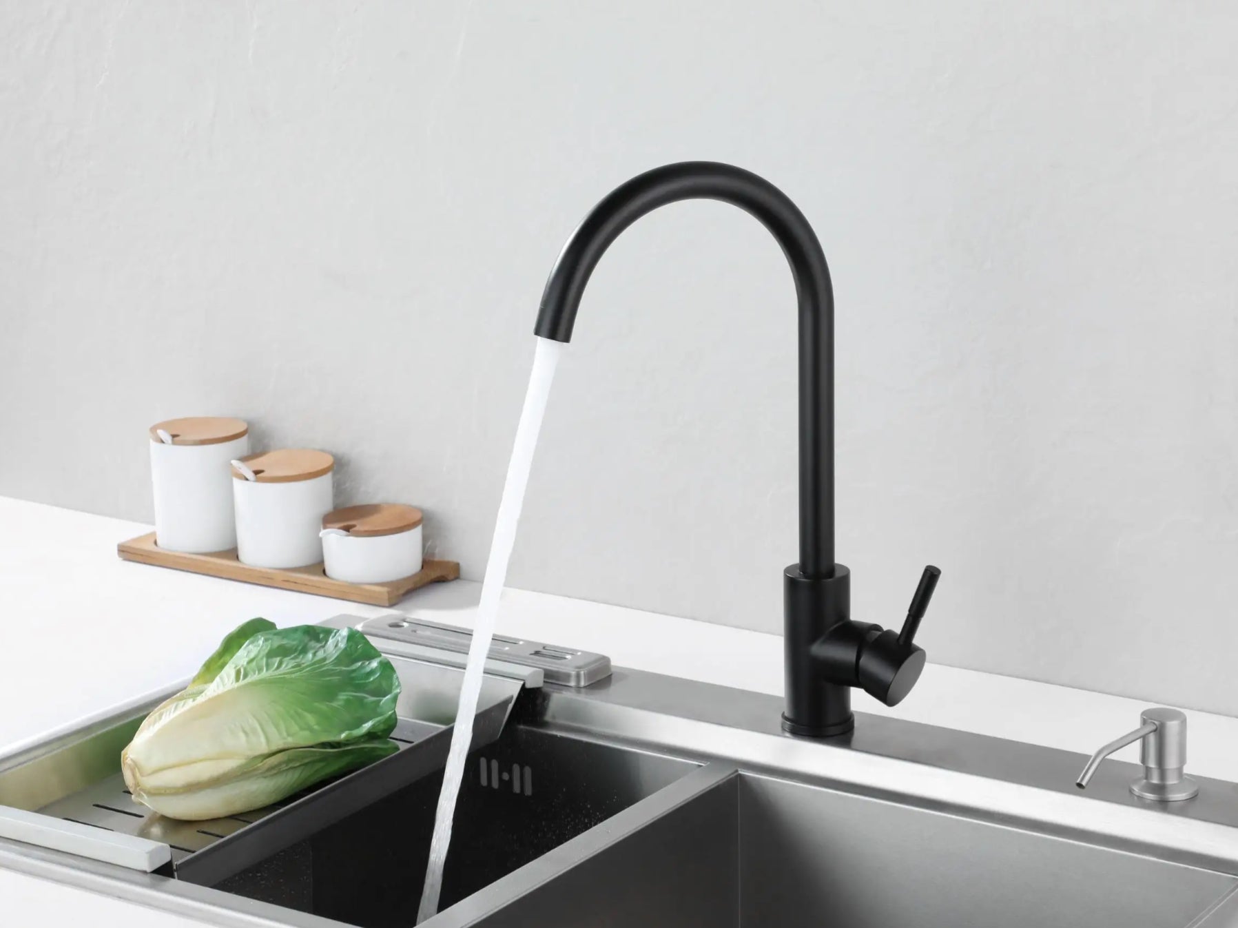 KF811B RUBINETTO CUCINA IN OTTONE NERO COLLEZIONE CÉPHISE - 2