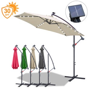 Guirlande Solaire Pour Parapluie 104 LED - 8 Modes Télécommande - Étanche IP65 - Pour Jardin, Terrasse, Plage