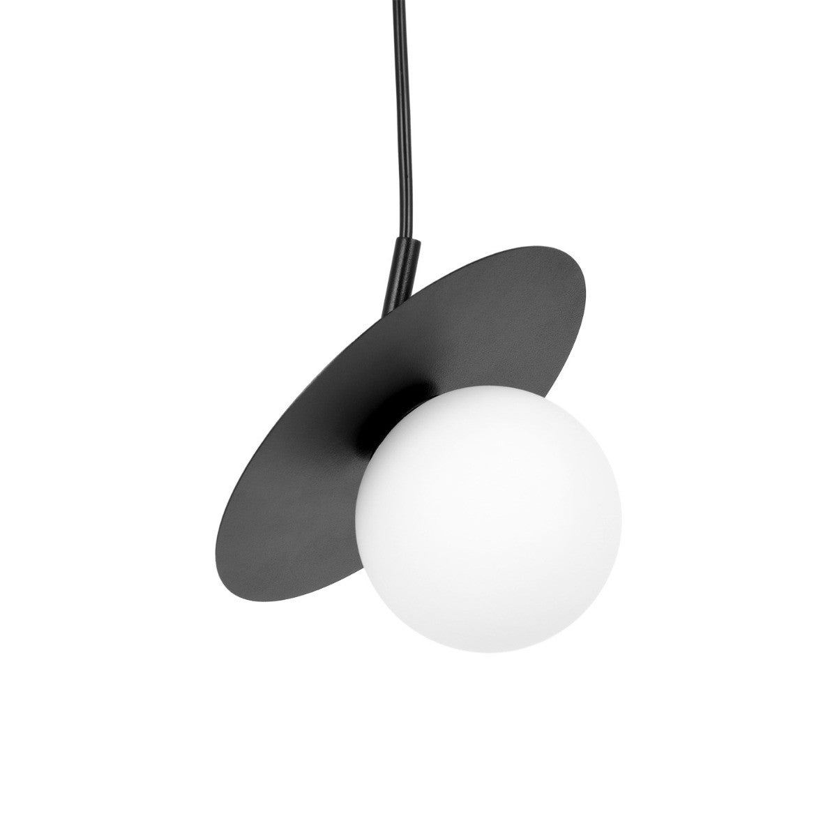 Lampa wisząca Sante czarno-biała 1xG9x10W wym: 95 x 18 x 18 cm metal Kaja