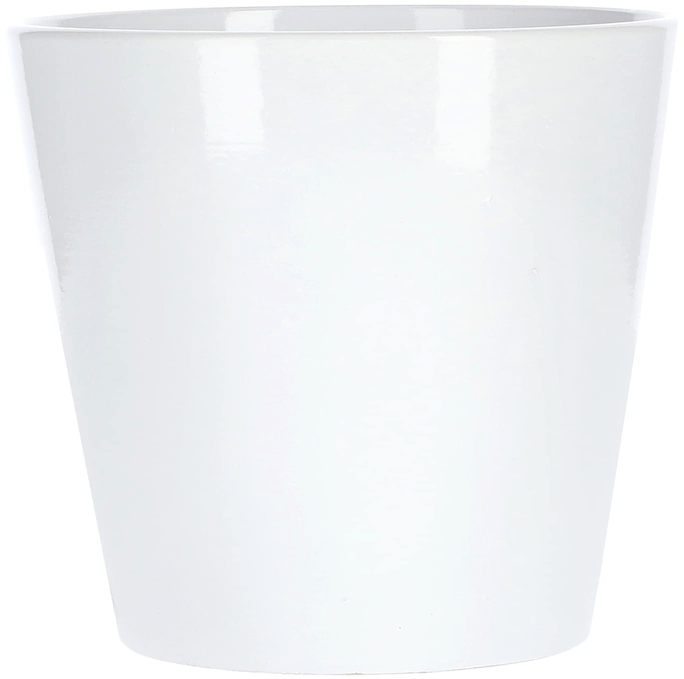 Doniczka osłonka ceramiczna na kwiaty 16 cm biała - KOTARBAU - 5