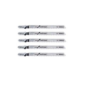 5 Lames Scie Sauteuse Bosch T101A - Pour Plastique/Polycarbonate, Coupes Nettes Sans Bavures