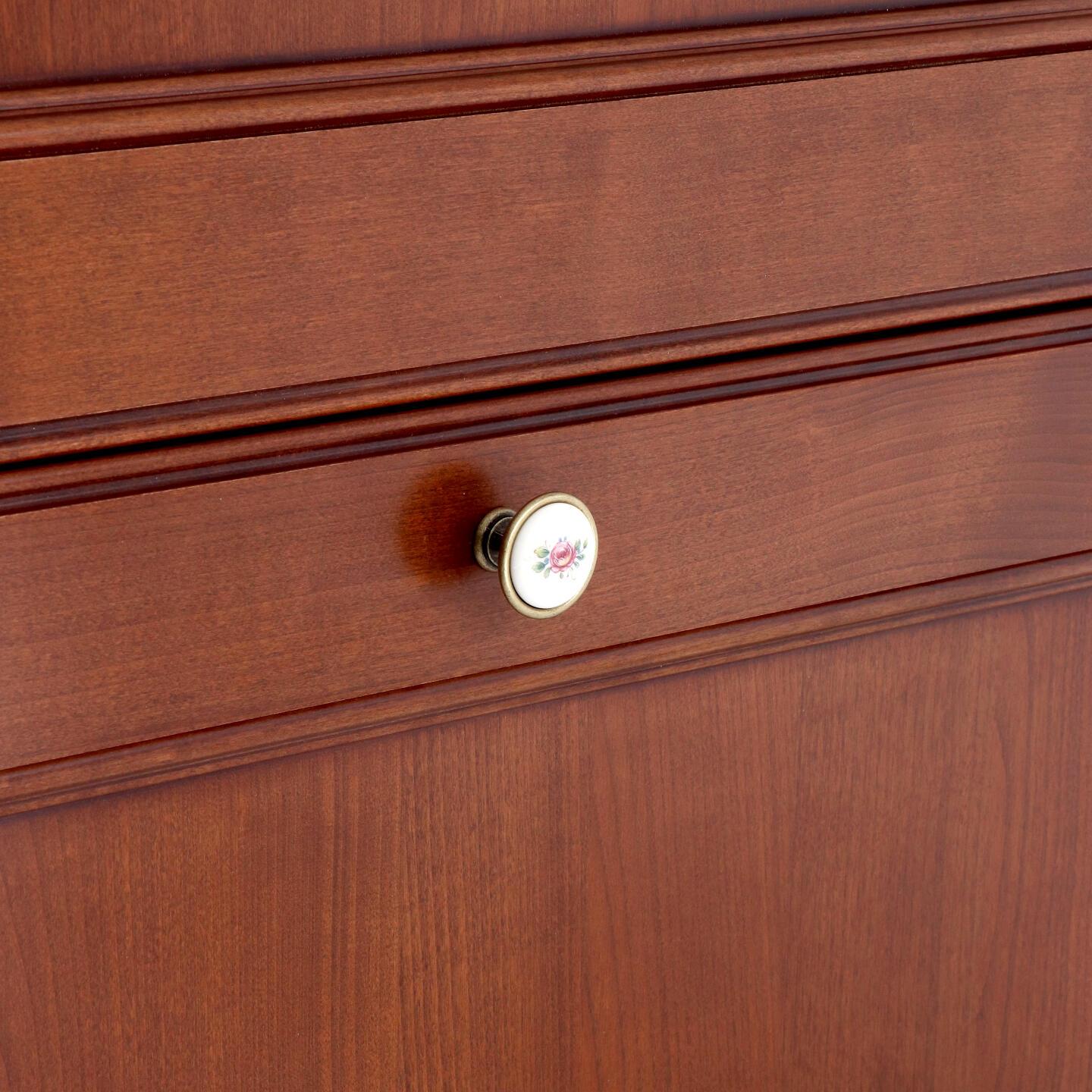 Bouton pour meubles en zamac et Porcelaine Diamètre 34mm Florence antique - 5