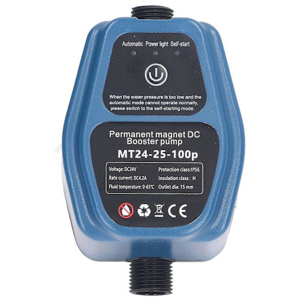 Surpresseur de pression d'eau 100 W 24 V 25 L IP56 avec capteur intelligent et pompe de douche automatique 100/240 V - 6