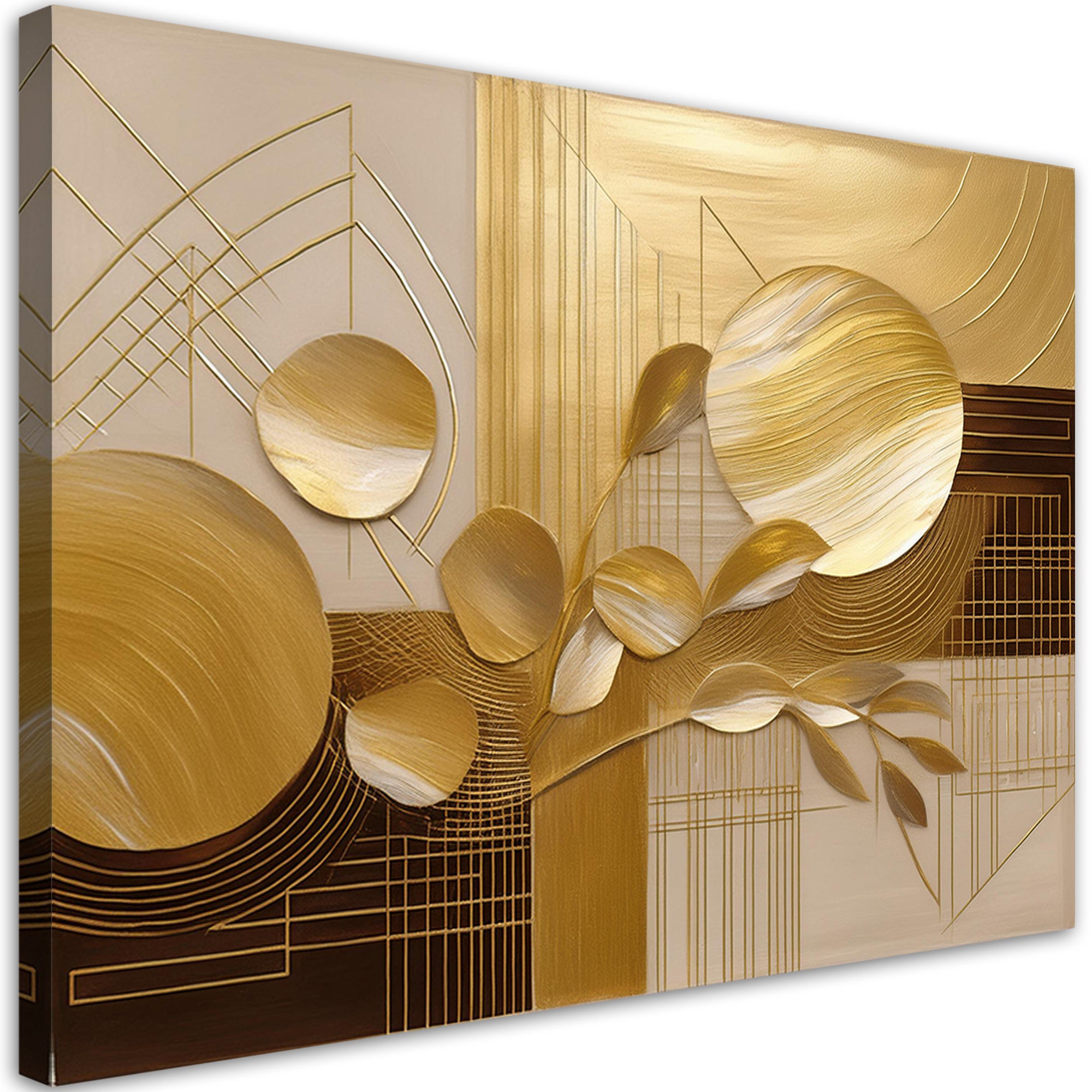 Obraz na płótnie, Złoty Glamour Abstrakcja 60x40