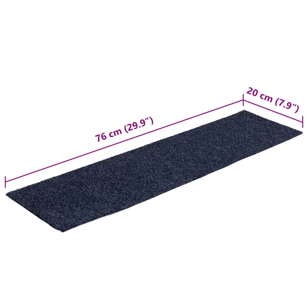 Tapis d'escalier auto-adhésifs 30 pcs gris bleu 76x20 cm - 8