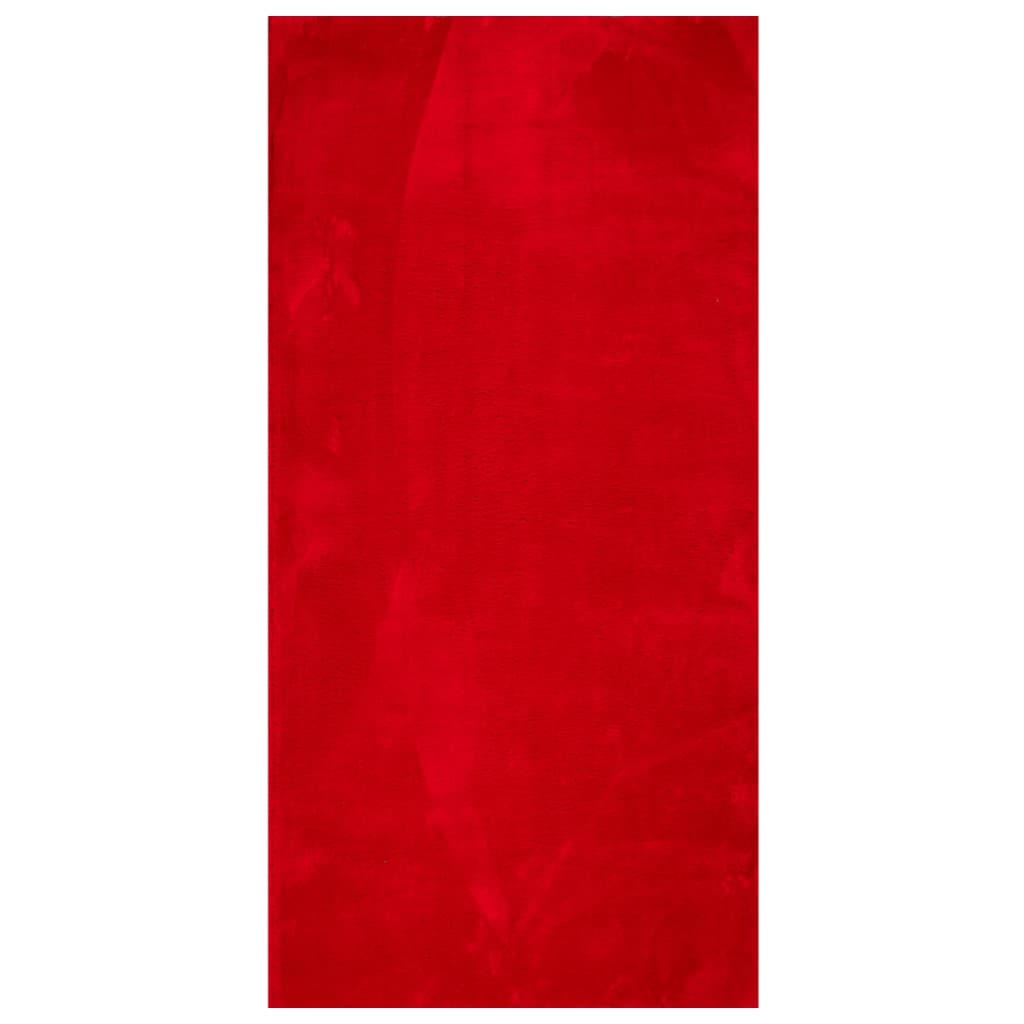 Alfombra de salón | alfombra de pelo corto suave lavable huarte rojo 100x200 cm cfw65785