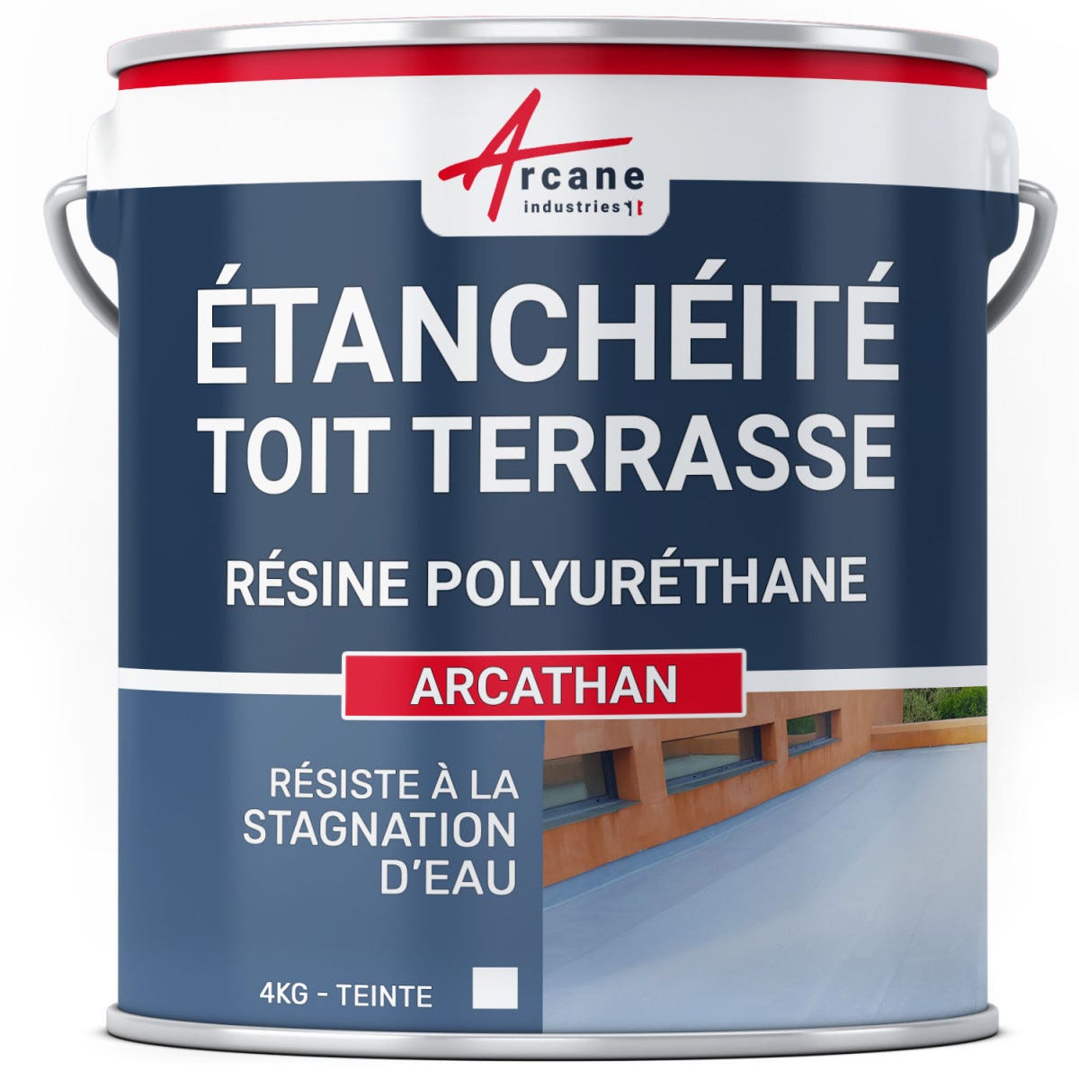 Étanchéité toit terrasse - résine étanchéité colorée- ARCATHAN Blanc ...