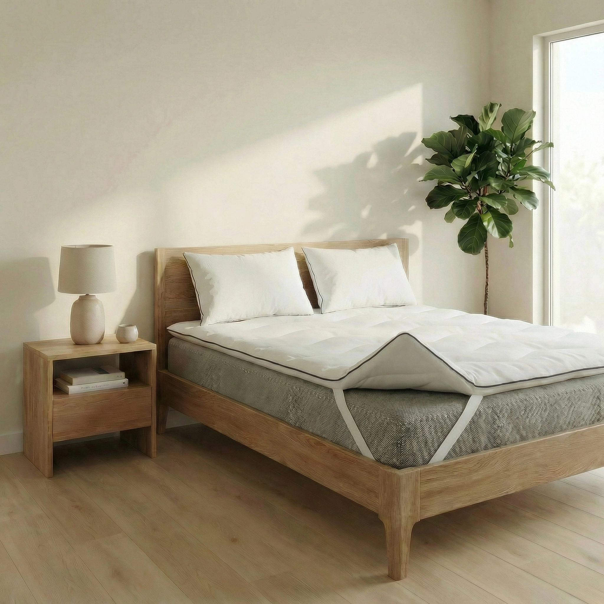 Surmatelas 140x190 cm - Épaisseur 4 cm - Surmatelas Moelleux en Microfibre - Matelas Topper convient aux Matelas 140x190 cm pour Adulte Enfant - 2
